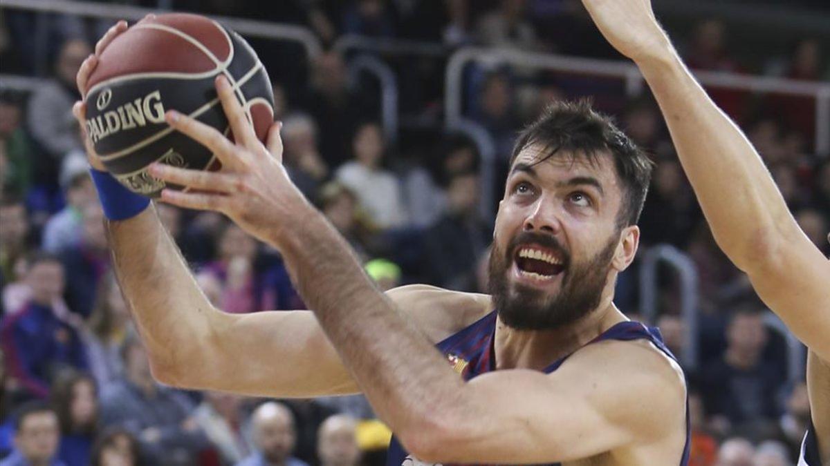 Pierre Oriola durante un encuentro de la temporada pasada