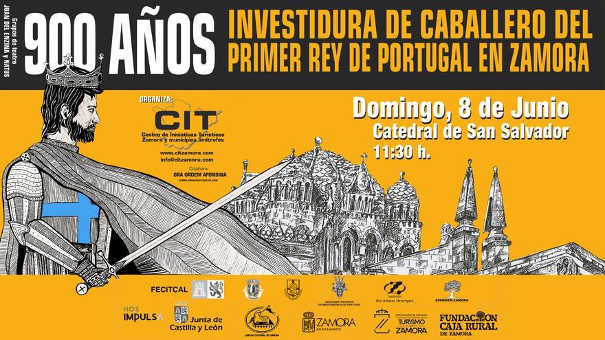 Investidura caballero del primer rey de Portugal en Zamora