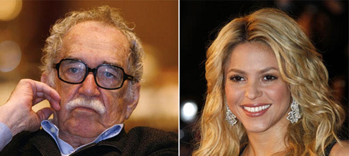 El escritor fallecido García Márquez y la cantante Shakira.