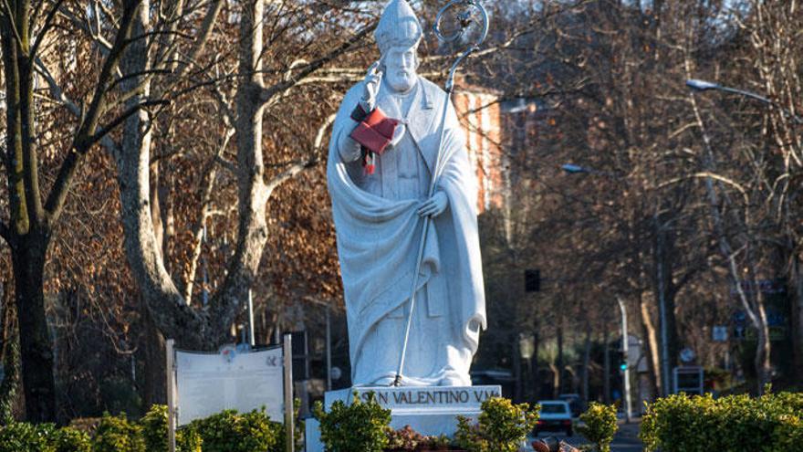 La estatua de San Valentín en Roma