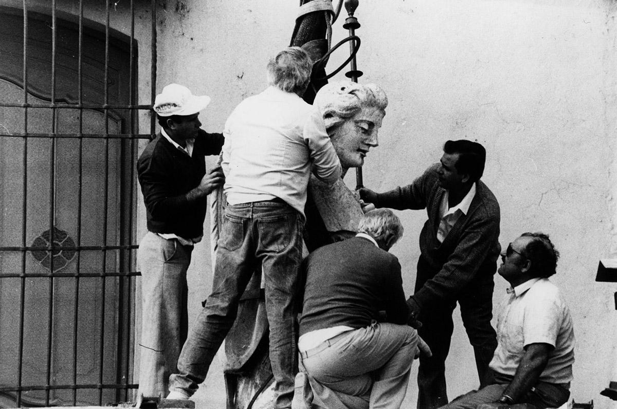 La restauración del Triunfo de San Rafael de 1985, en imágenes