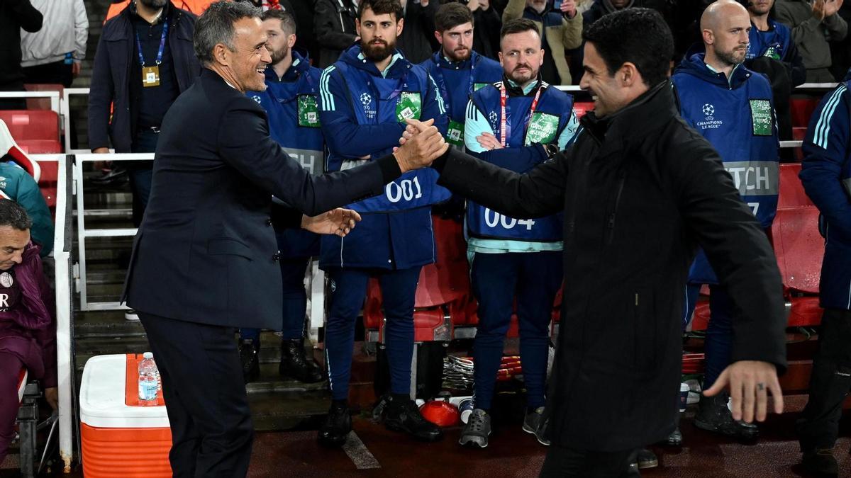 Arsenal - PSG: Arteta y Luis Enrique afrontan el primer asalto en Londres