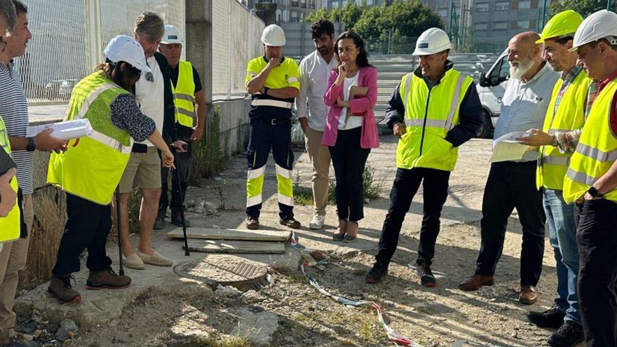 Visita de ayer a las obras.