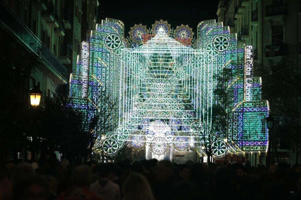 Encendido de luces de la falla Cuba-Puerto Rico