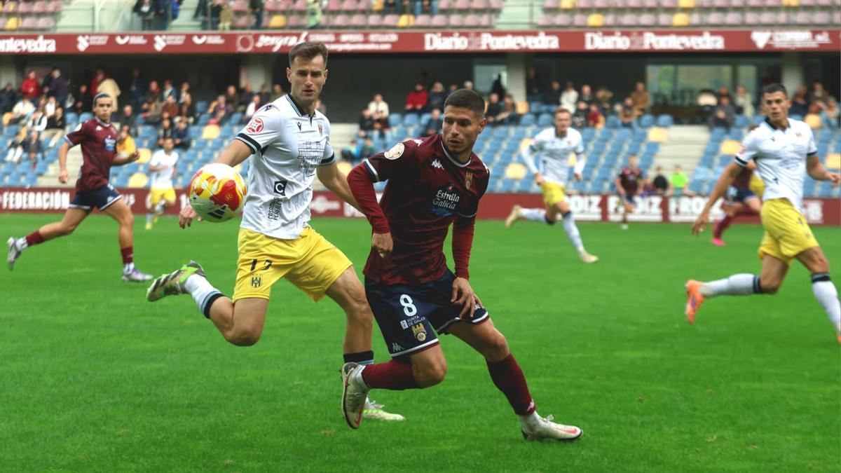 Brais Abelenda, durante el partido