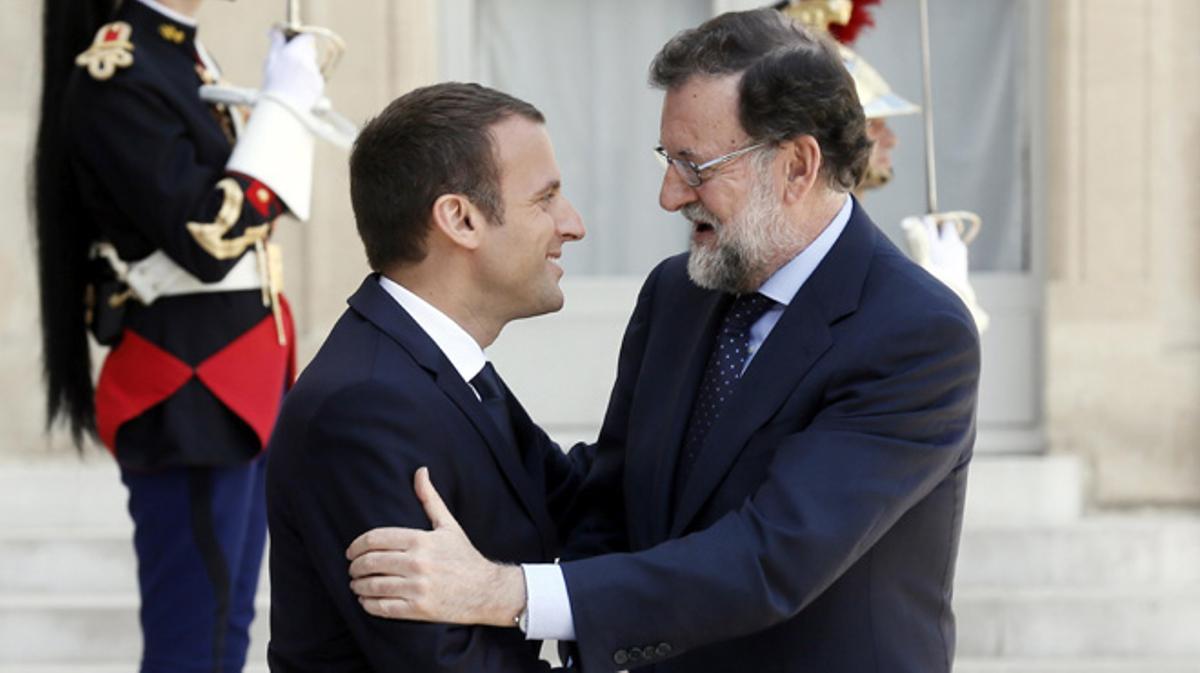 Macron rep Rajoy a lElisi