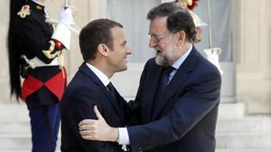Macron rep Rajoy a lElisi