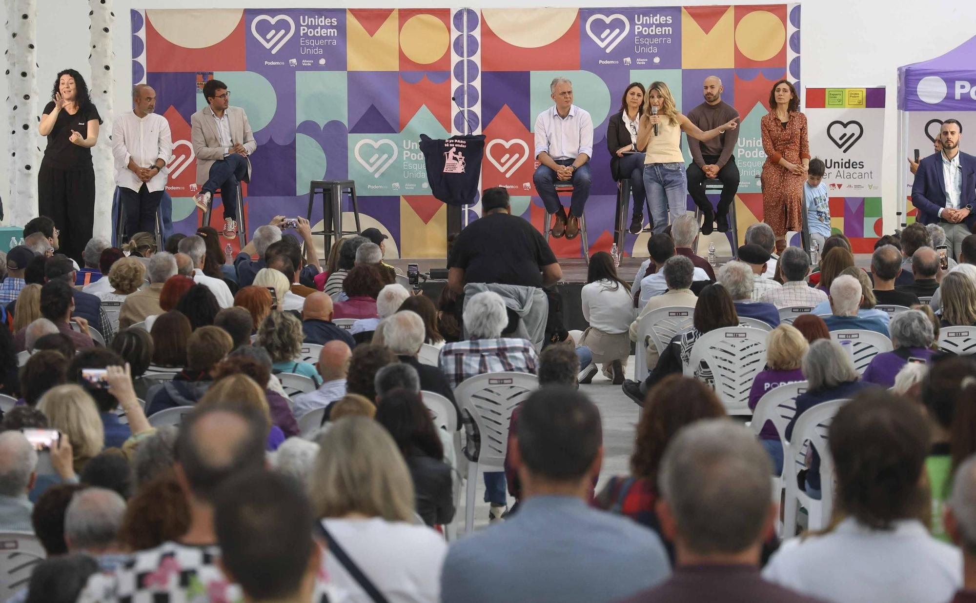 Yolanda Díaz hace campaña por Unides Podemos en Alicante