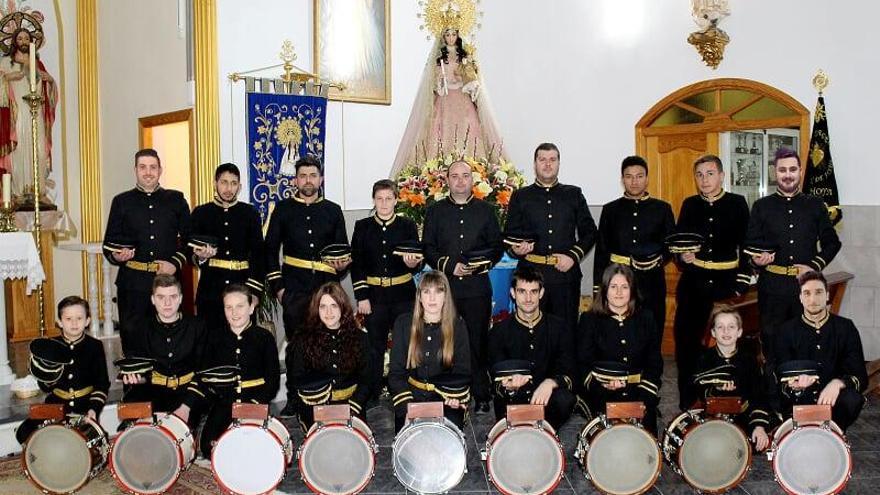 Integrantes de la Agrupación Musical Sagrado Corazón de Jesús, capitaneada por Blas Andreo García.