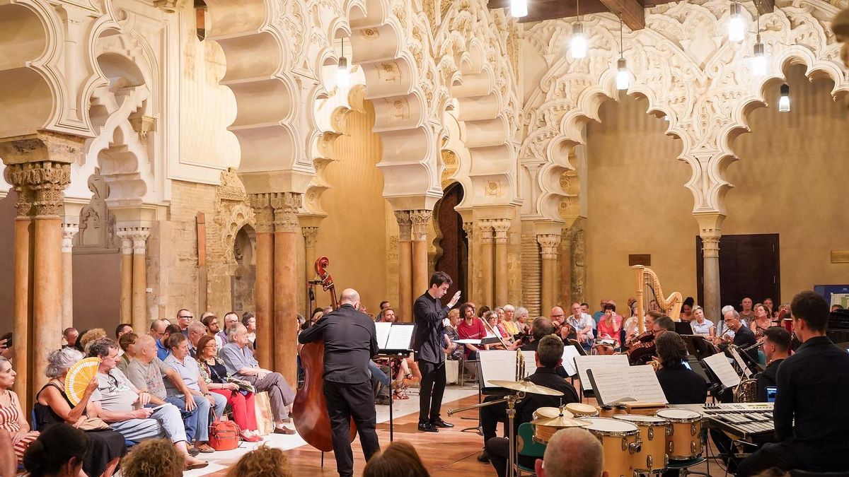 El Grupo Enigma durante el concierto que ofreció el miércoles en la Aljafería.