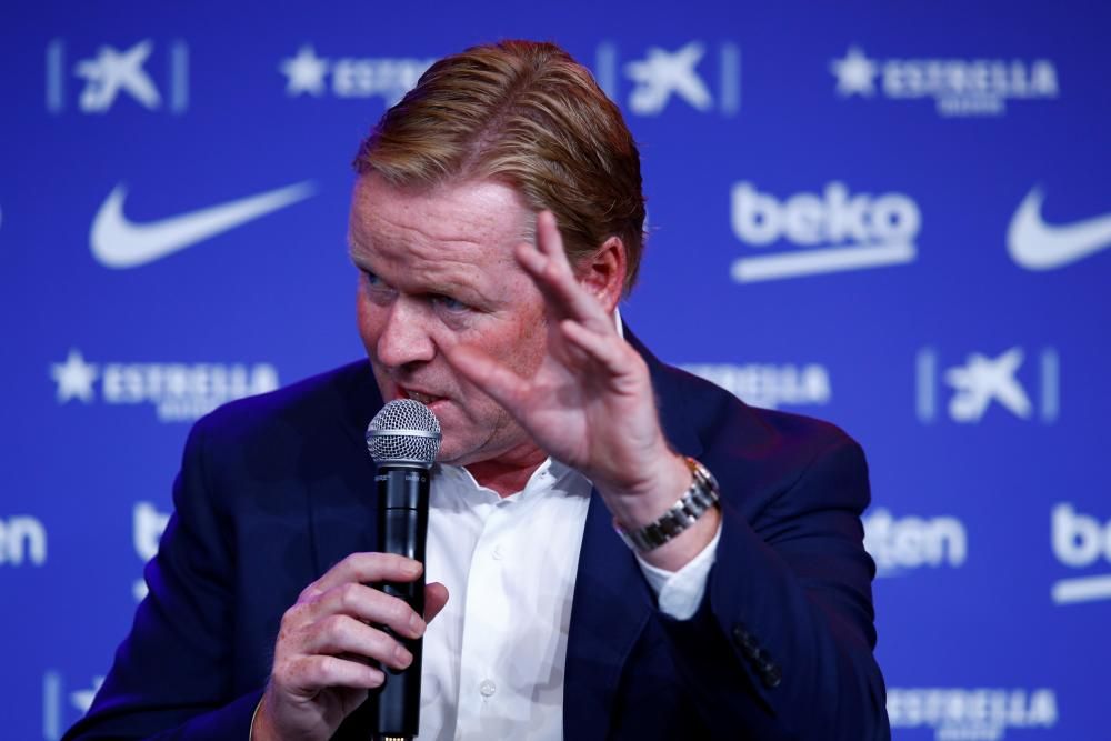 Presentación de Koeman como técnico del Barça