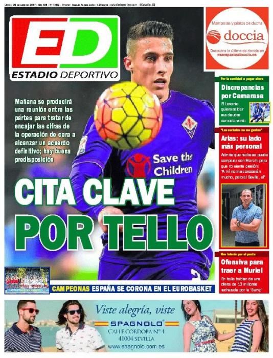 Portadas lunes 26 de junio de 2017