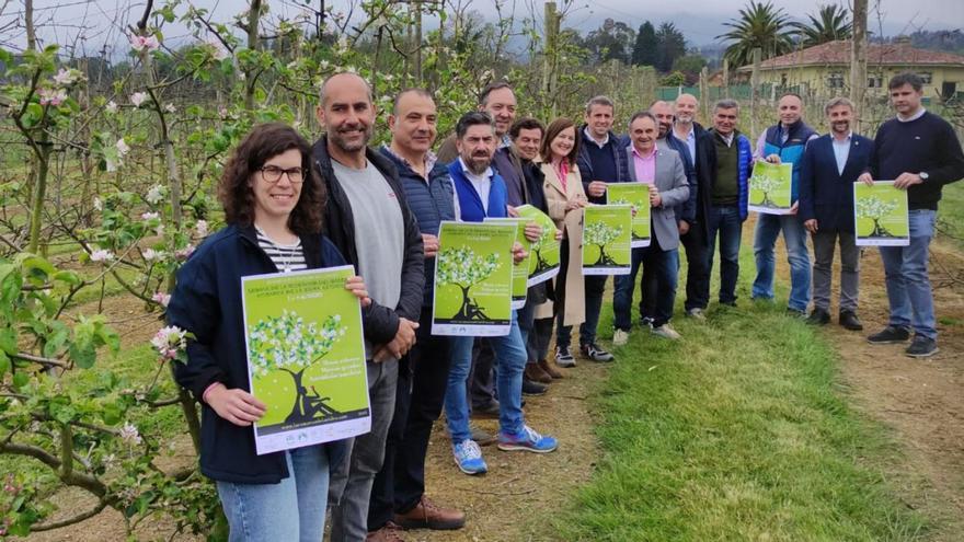 Alcaldes, concejales y representantes del sector, ayer, durante la presentación de las jornadas. | LNE