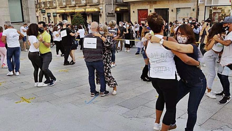 Concentración de danza reivindicativa en Porta do Sol.