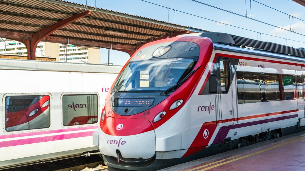 Tren de Cercanías en Madrid.