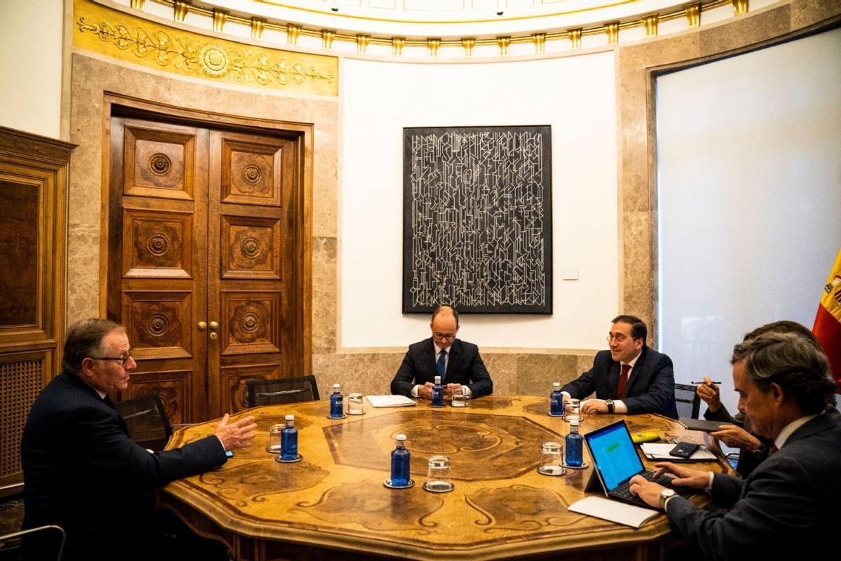 13 de febrero de 2022.- Eduardo de Castro durante una reunión en el ministerio de Exteriores