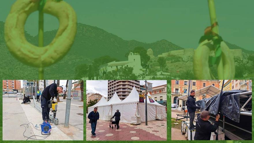 Arranca el montaje de carpas para la Magdalena