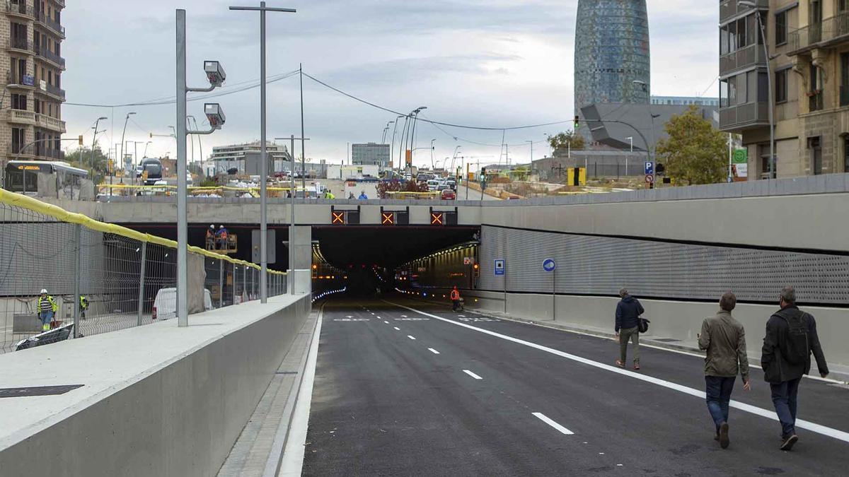 Todo a punto para que el túnel de las Glòries se estrene el sábado.