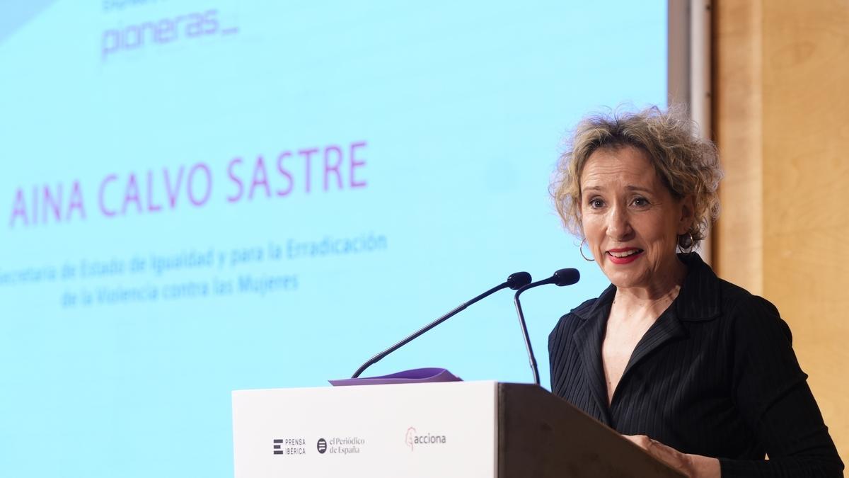 Aina Calvo Sastre, secretaria de Estado de Igualdad y para la Erradicación de la Violencia contra las Mujeres