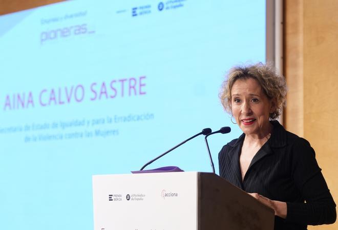 Aina Calvo Sastre, secretaria de Estado de Igualdad y para la Erradicación de la Violencia contra las Mujeres
