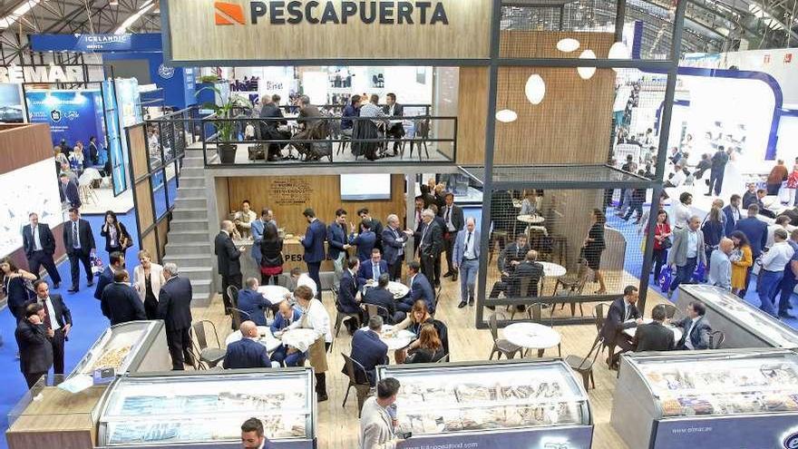 Estand de Pescapuerta en la última feria de Conxemar. // Marta G. Brea