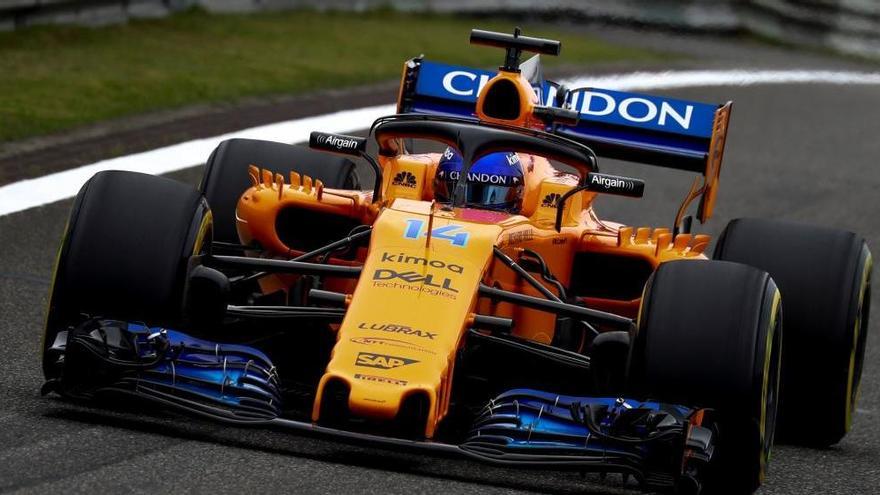 Fernando Alonso, durante la carrera de Fórmula 1 en Azerbaiyán.