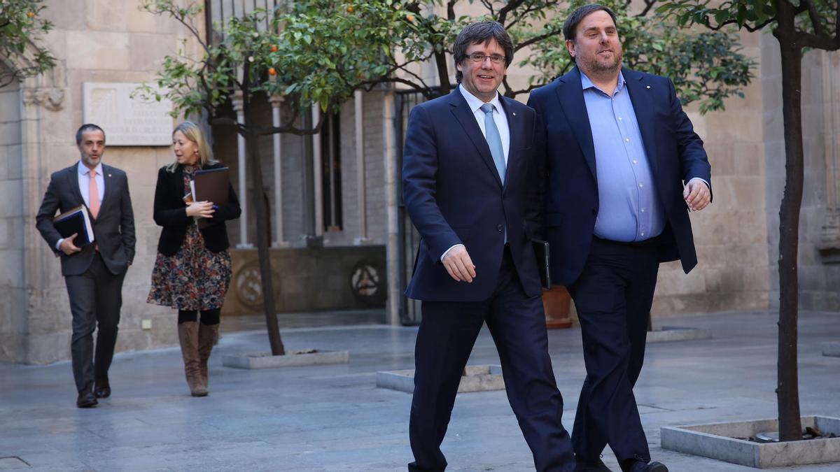 Carles Puigdemont y Oriol Junqueras, en una foto de archivo.