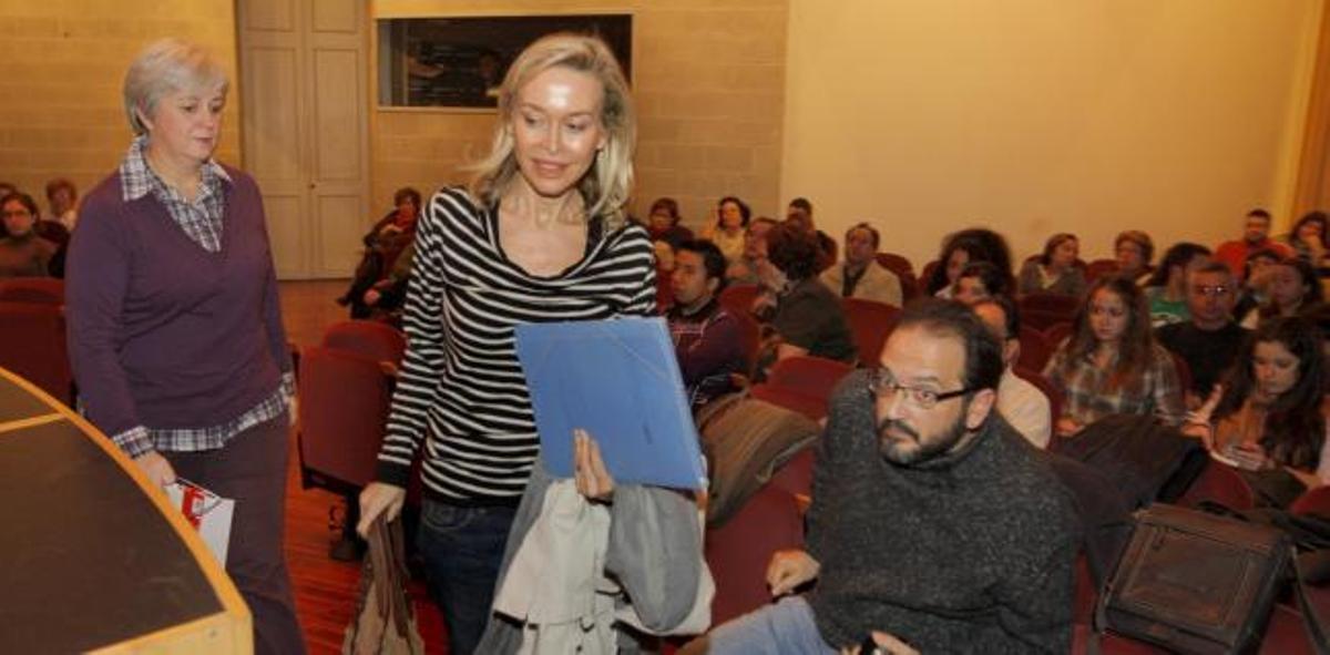 Susana Fortes en el Paraninfo de la UPCT.