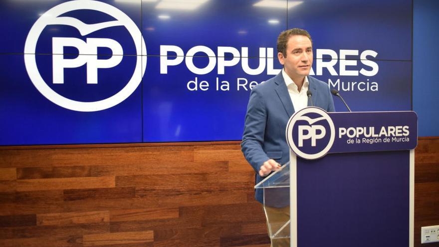 Teodoro García, en la rueda de prensa que ha dado este martes en Murcia.