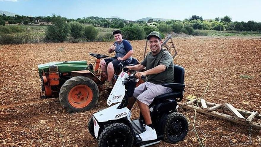 El Langui, junto a Miquel Montoro, en Mallorca