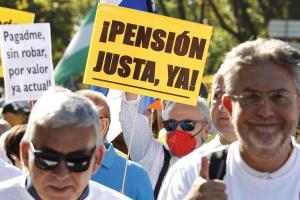 Imagen de la manifestación por las Pensiones Dignas organizada por los colectivos de pensionistas en octubre en Madrid.