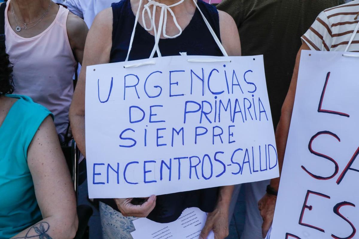 Concentración de la plataforma SOS Sanidad Pública de Aragón.
