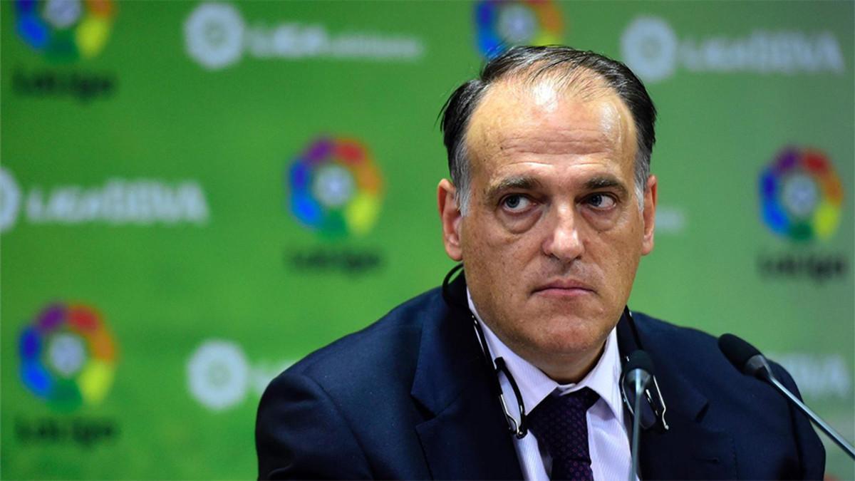 LaLiga, presidida por Javier Tebas, ha rechazado el pago de la cláusula de Neymar