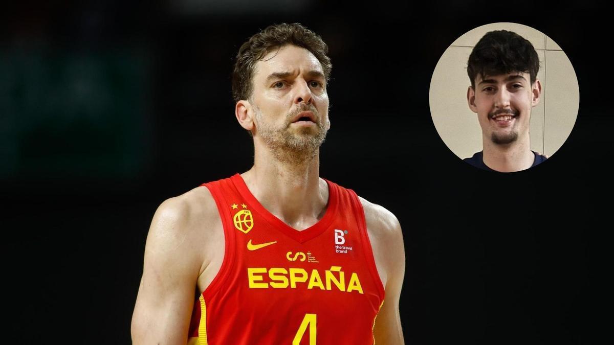 Pau Gasol, en un partido con la selección española.