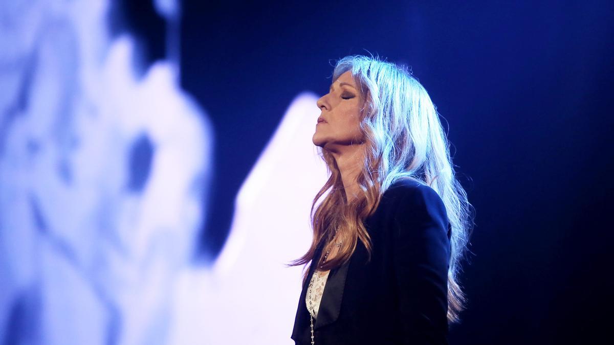 Celine Dion durante un concierto en Estados Unidos
