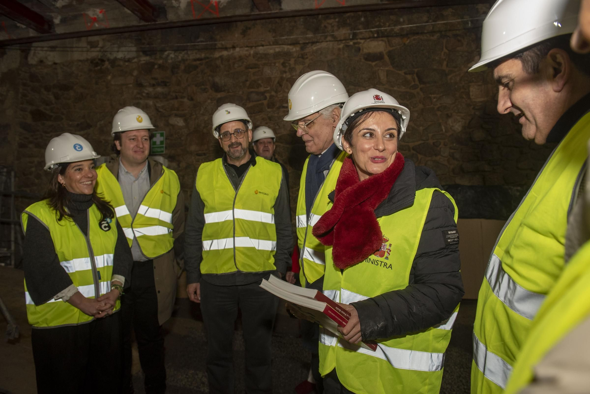 La ministra Isabel Rodríguez visita en A Coruña las obras en la sede de la Real Academia Galega (RAG)