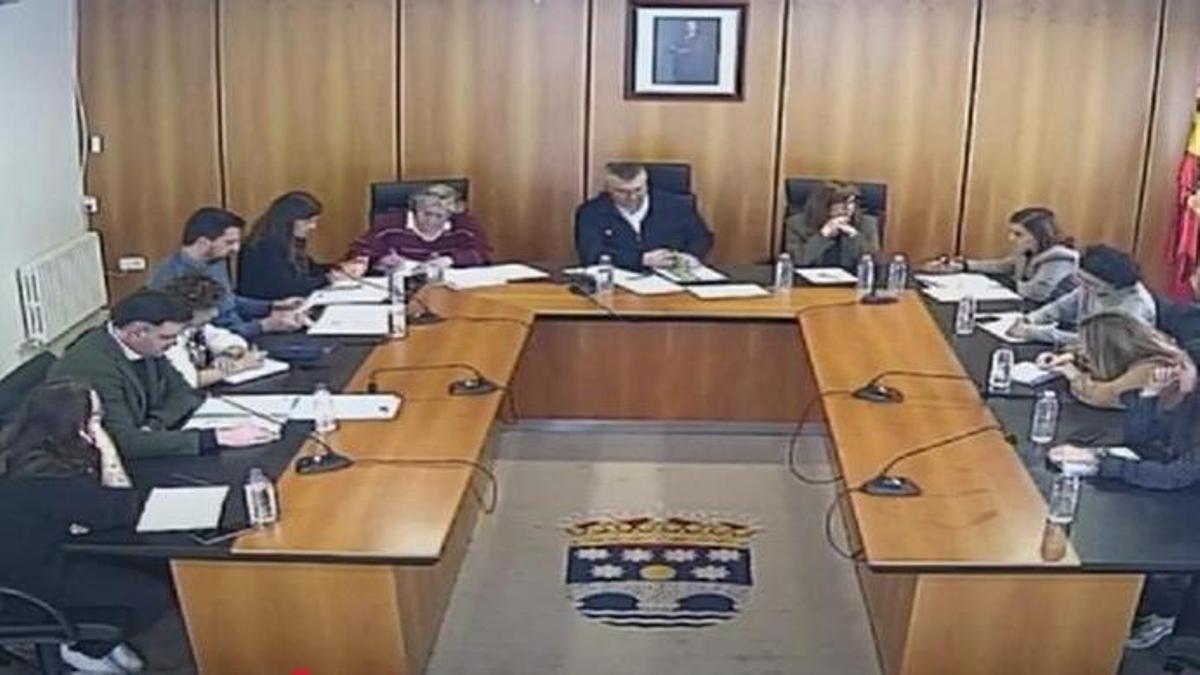 Un momento del Pleno de ayer de Ribadumia