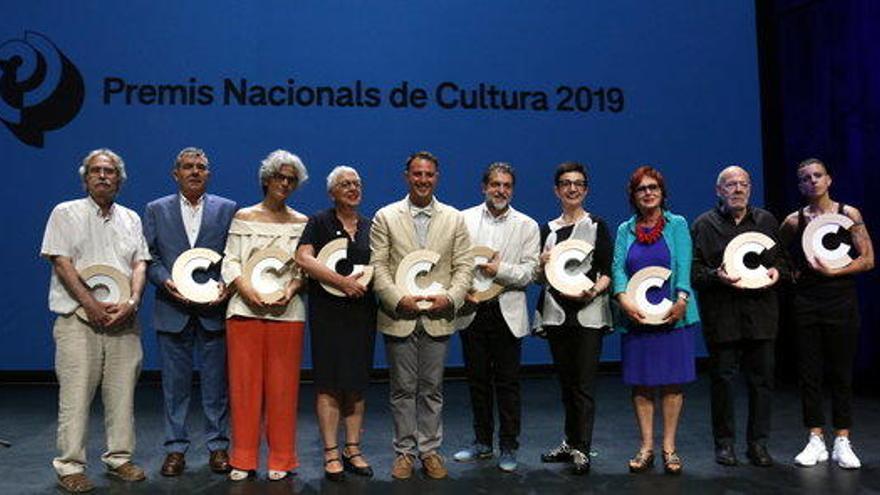 Els guardonats amb els Premis Nacionals de Cultura 2019.