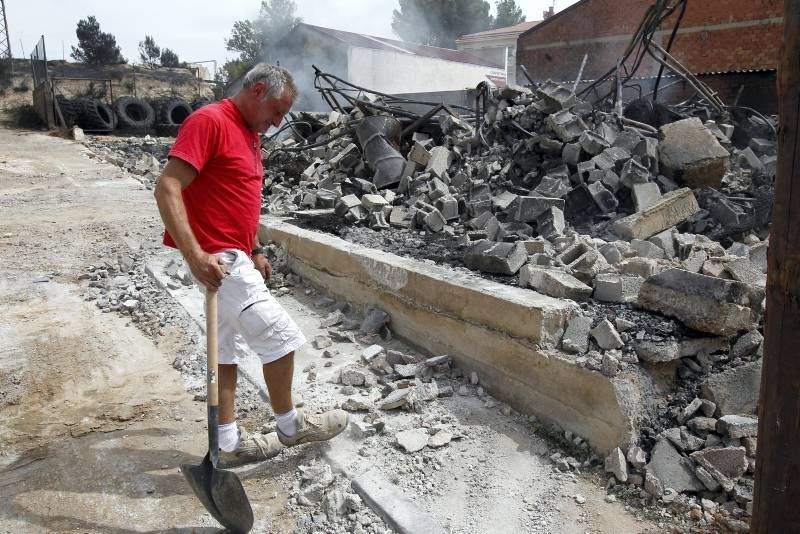 Imágenes del incendio en Alcañiz