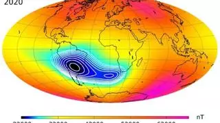 La anomalía magnética del Atlántico Sur sigue creciendo