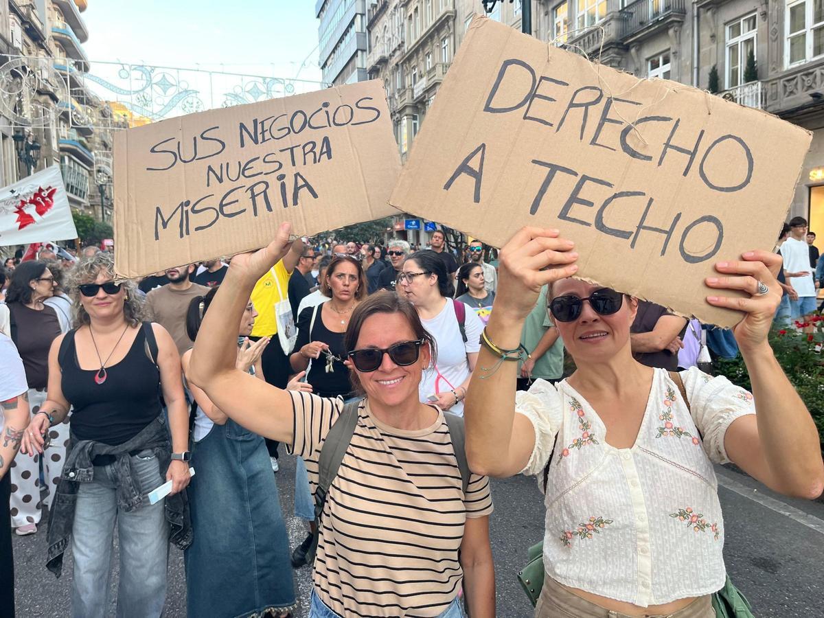 Algunos de los mensajes reivindicativos.