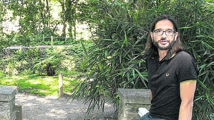 Carlos Magdalena, en el Jardín Botánico de Gijón.