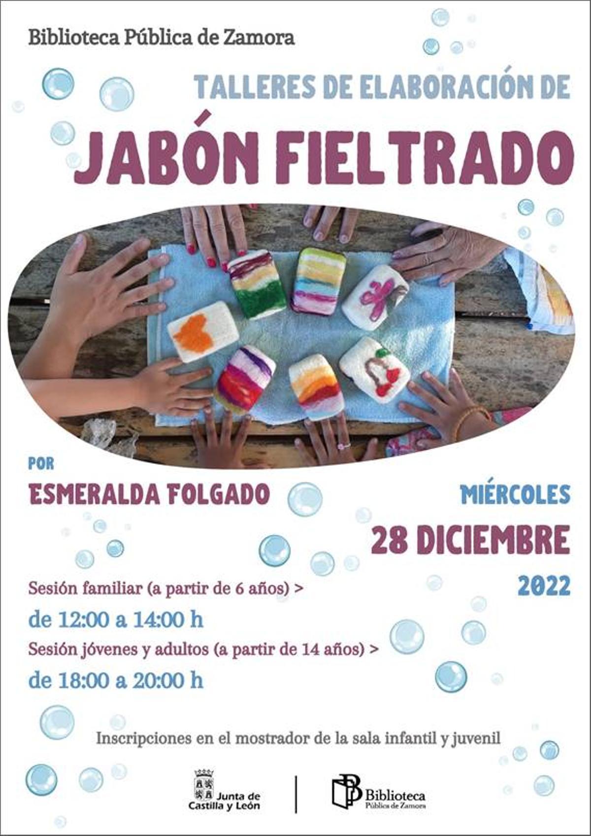 Taller de jabón fieltrado.