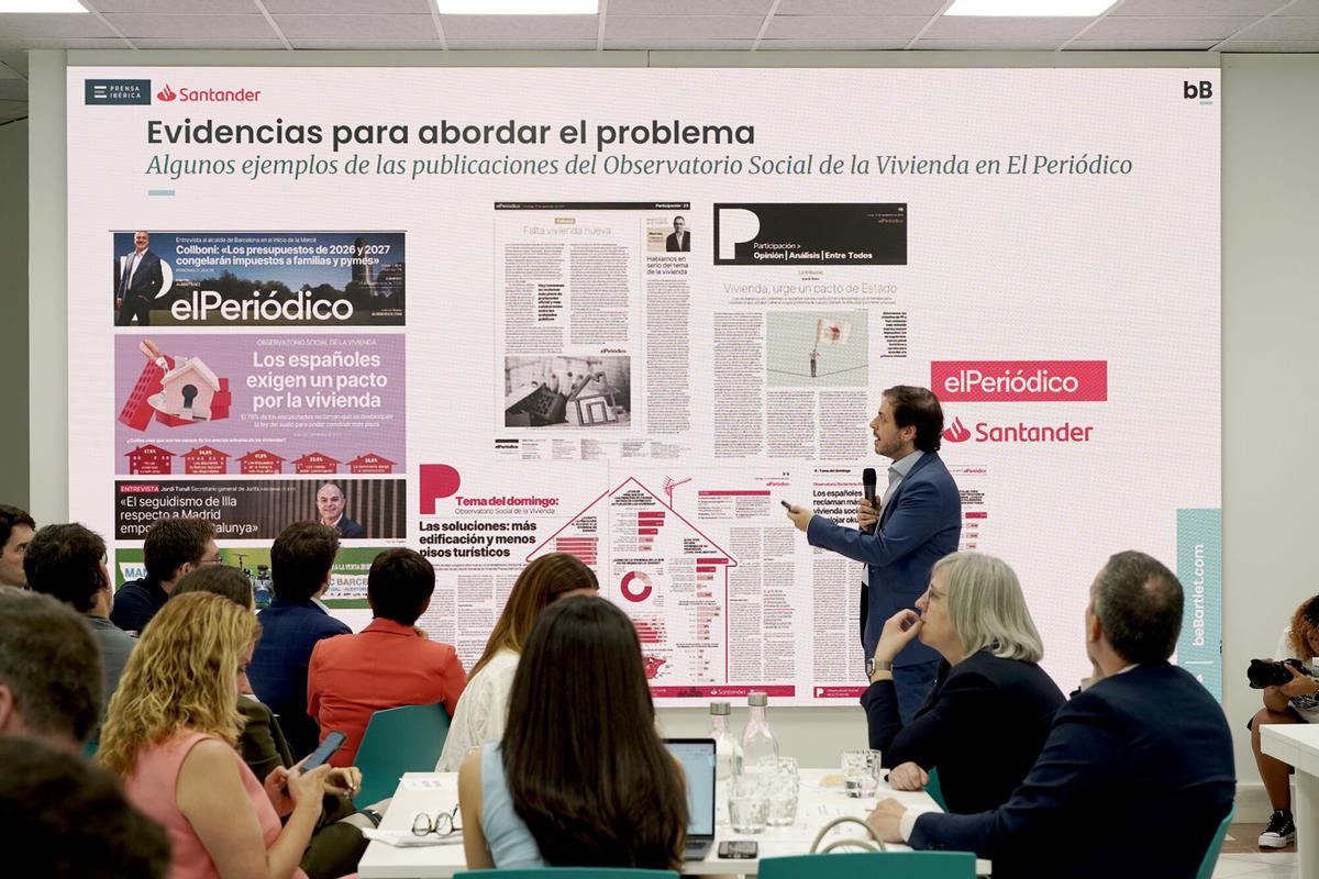 Ramón Mateo, socio y director de Análisis e Impacto regulatorio de beBartlet, durante la presentación del informe del 'Observatorio Social de la Vivienda'