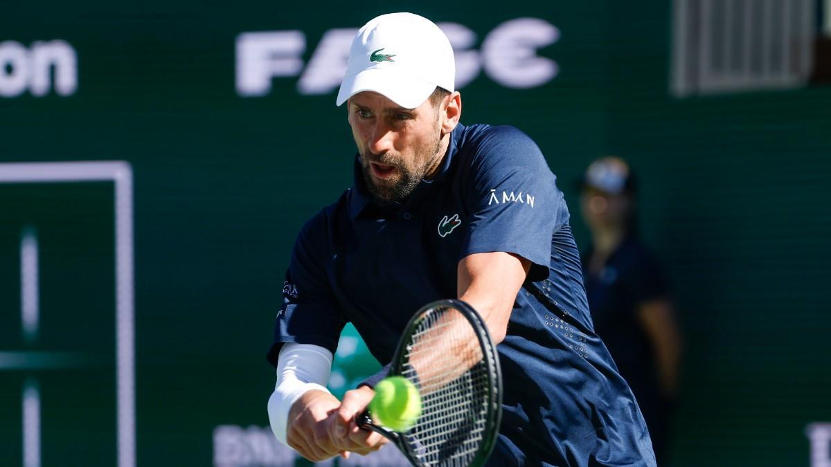 Novak Djokovic, en su debut en Indian Wells
