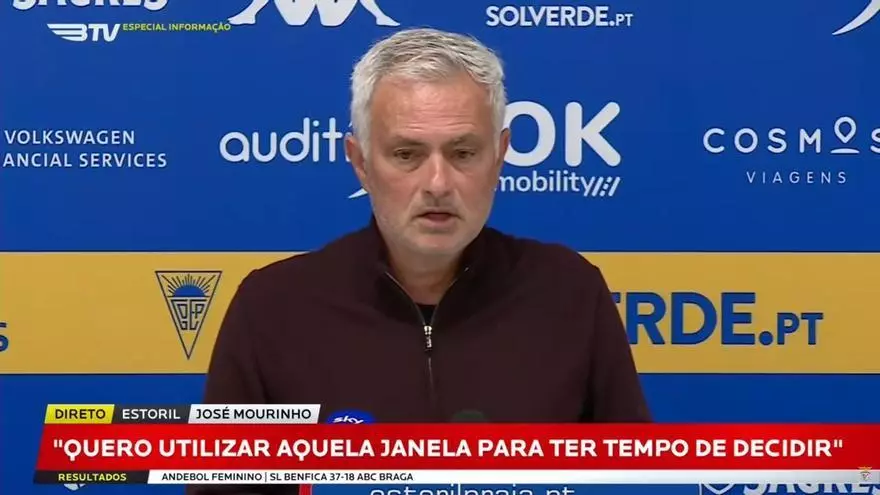 Mourinho: "Mañana y el lunes me despertaré como entrenador del Benfica. Después... ya veremos"