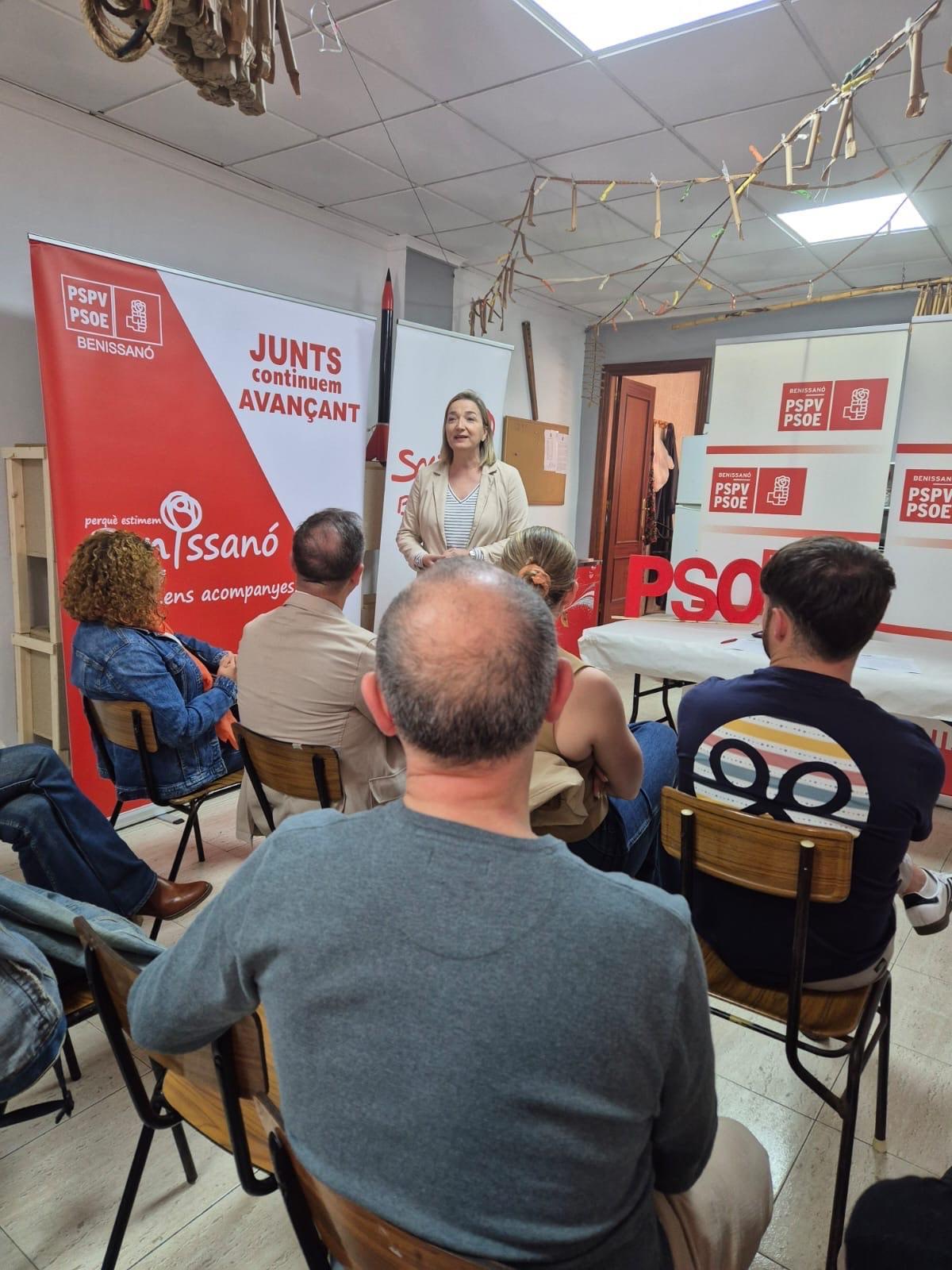 La intervención ante los compañeros de la comarca.