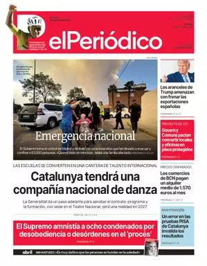 La portada de EL PERIÓDICO del 25 de julio de 2026