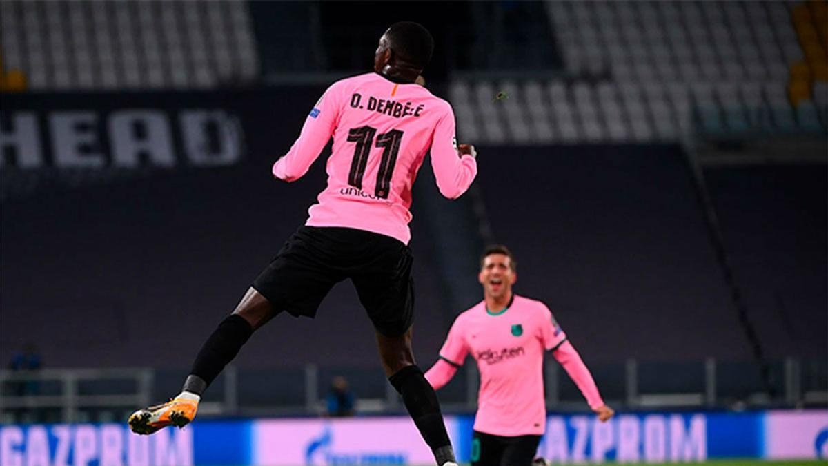 "¡Ya era hora que Dembélé tuviera algo de suerte!" Así narró la radio el gol del francés ante la Juventus