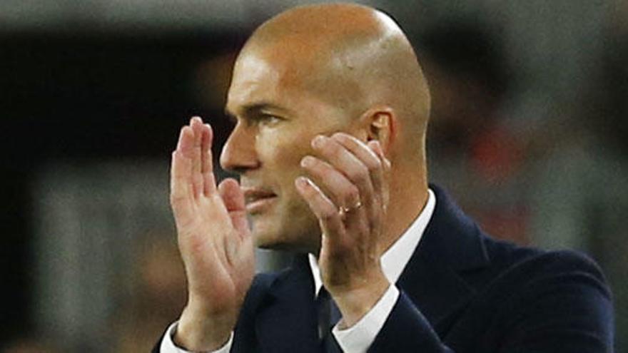 Zidane, durante el partido contra el Barcelona